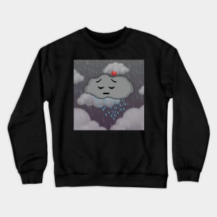 Fantasy Raining Cloud And Sad Crewneck Sweatshirt